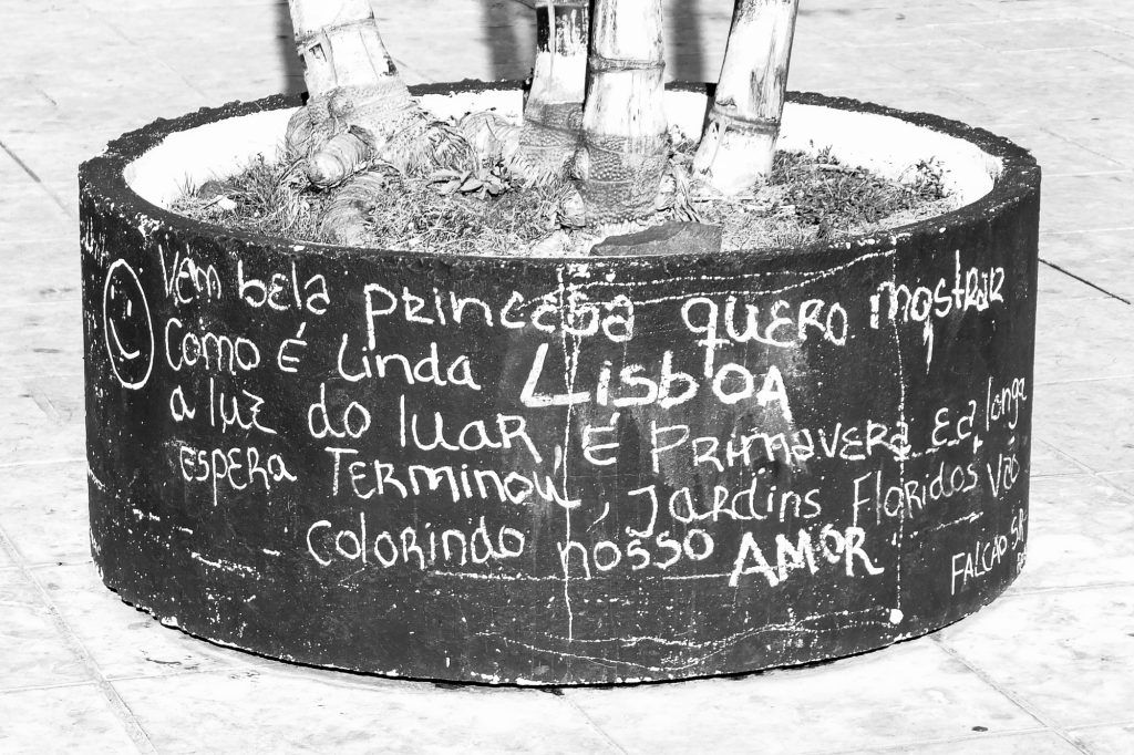 Ven bella princesa / quiero mostrar cómo es tan hermosa la luna de Lisboa / es primavera y la larga espera ha terminado / jardines de flores serán colorear nuestro amor