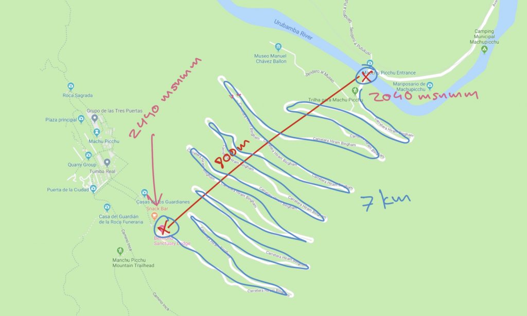 Ruta de Aguascalientes a Machu Picchu